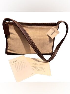 Coach 6124 Vintage Canvas Bleecker Zip (Beige/Mahagony) - NWT